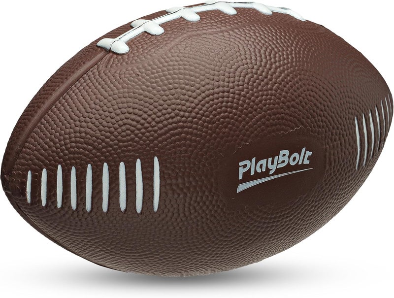 PlayBolt 7.25" Mini Foam Football for Kids & Toddlers - Easy Grip Small Youth Sports Ball - Soft Foam Footballs for Little Hands, Indoor & Outdoor Sports Play - Toy Gift for Boys & Girls - Image 1
